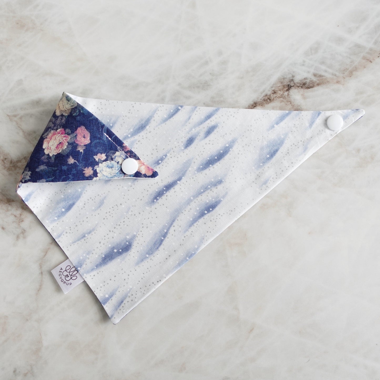 Blue Starry Flower Bandana