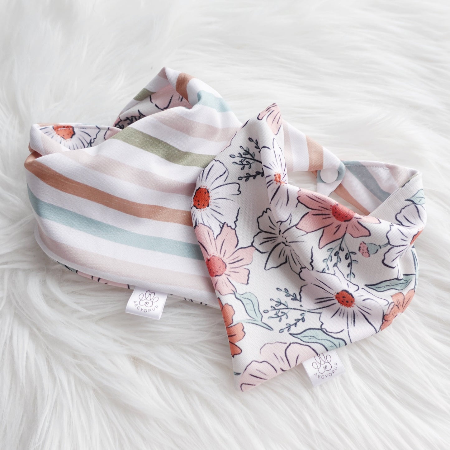 Stripes and Flowers Bandana