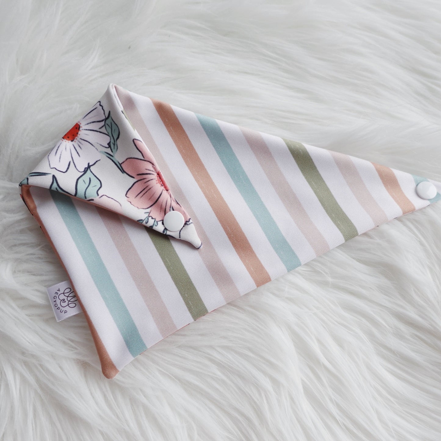 Stripes and Flowers Bandana