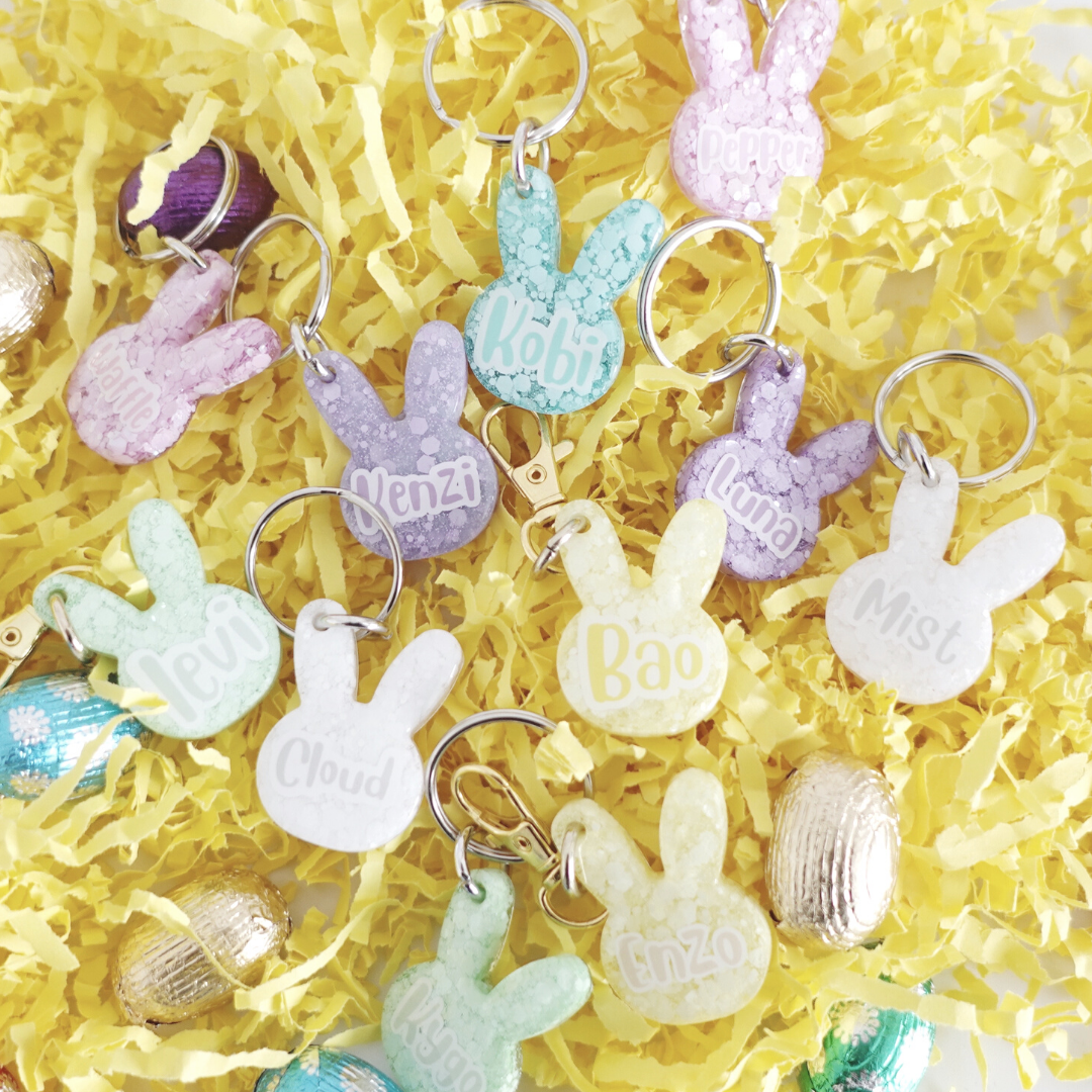 Pastel Bunny Pet Tag