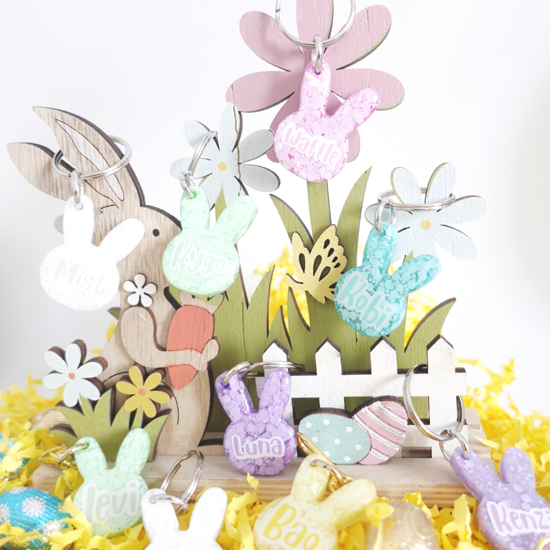 Pastel Bunny Pet Tag