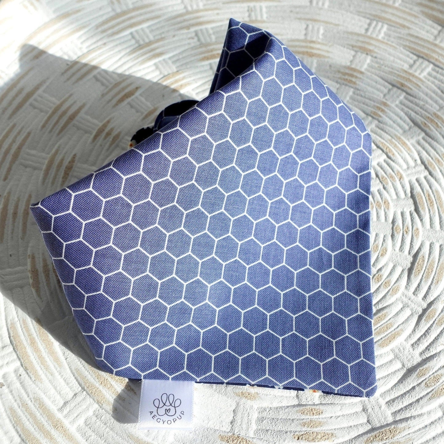 Blue Floral Sakura Cherry Blossom and Honeycomb