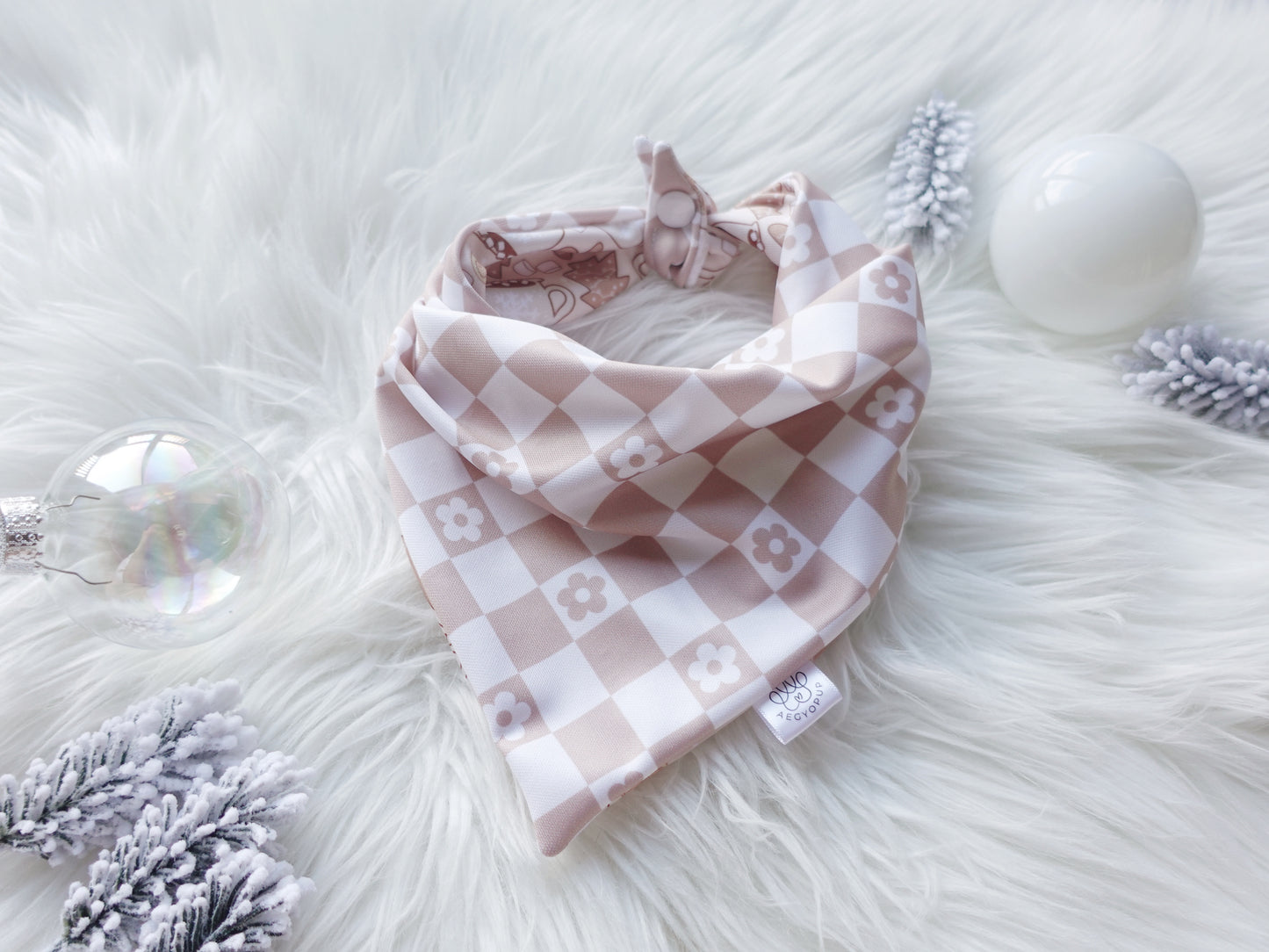 Christmas Neutral Warm Chocolate Bandana