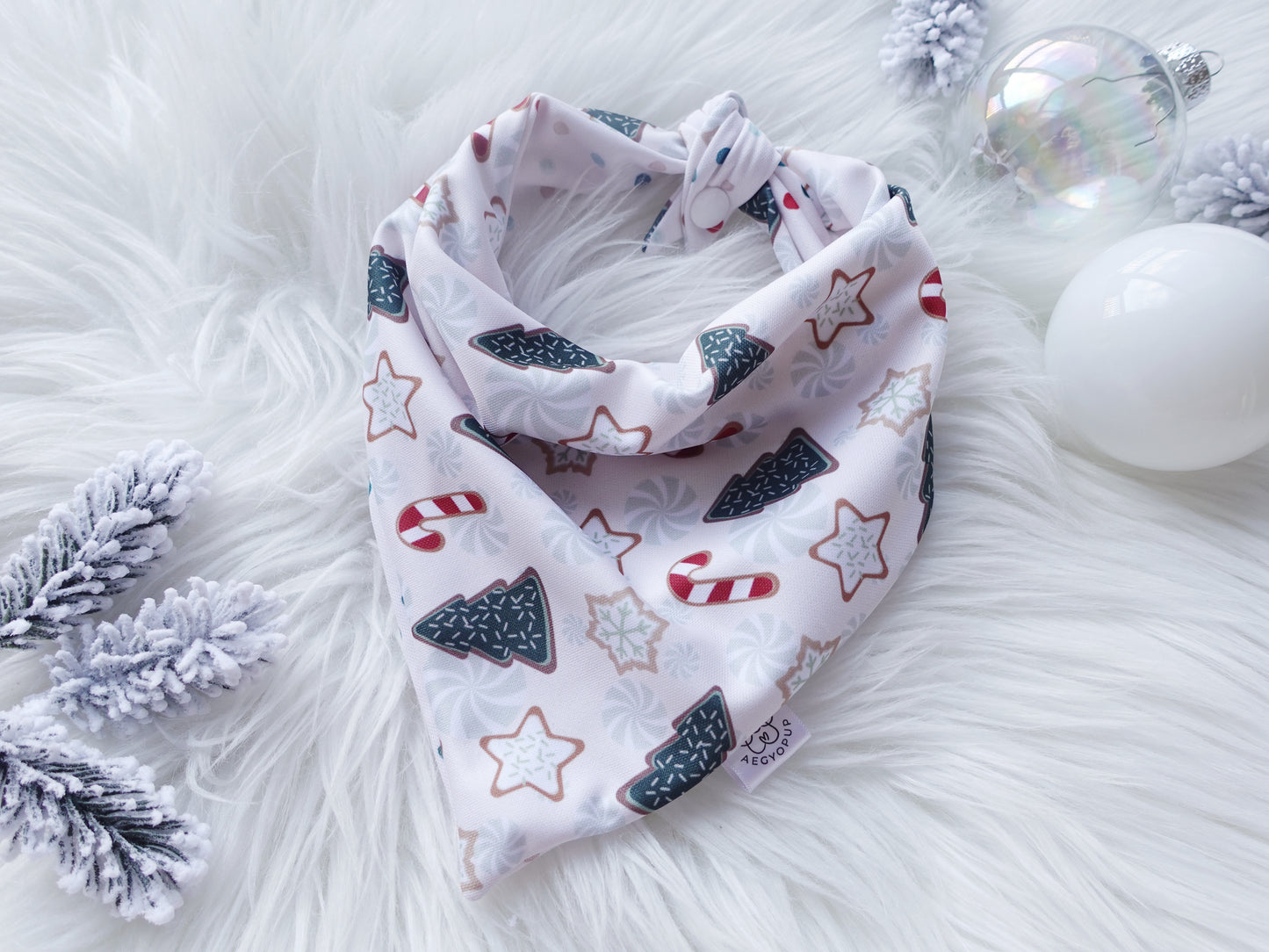 Christmas Vintage Polka Dotted Bandana