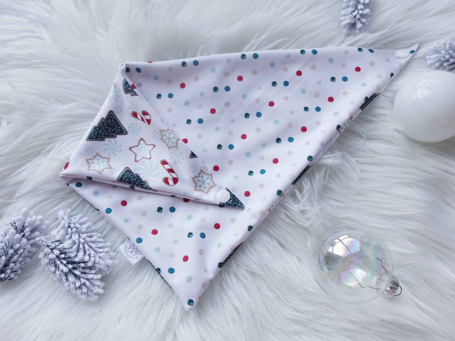 Christmas Vintage Polka Dotted Bandana