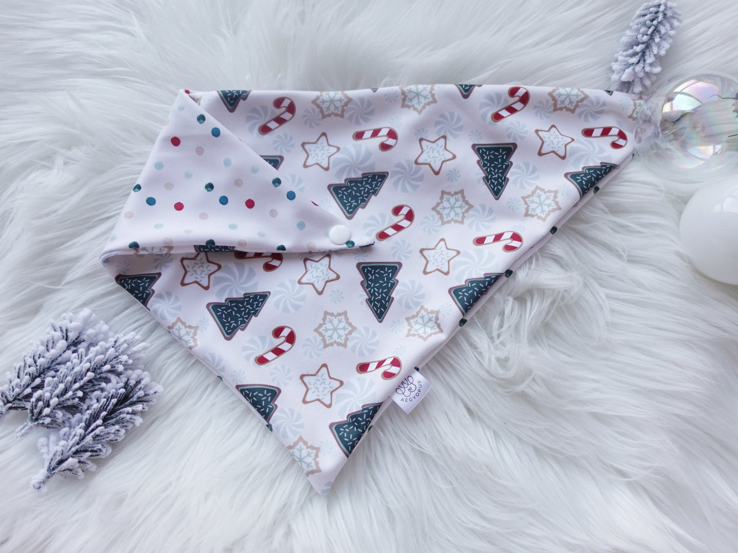 Christmas Vintage Polka Dotted Bandana