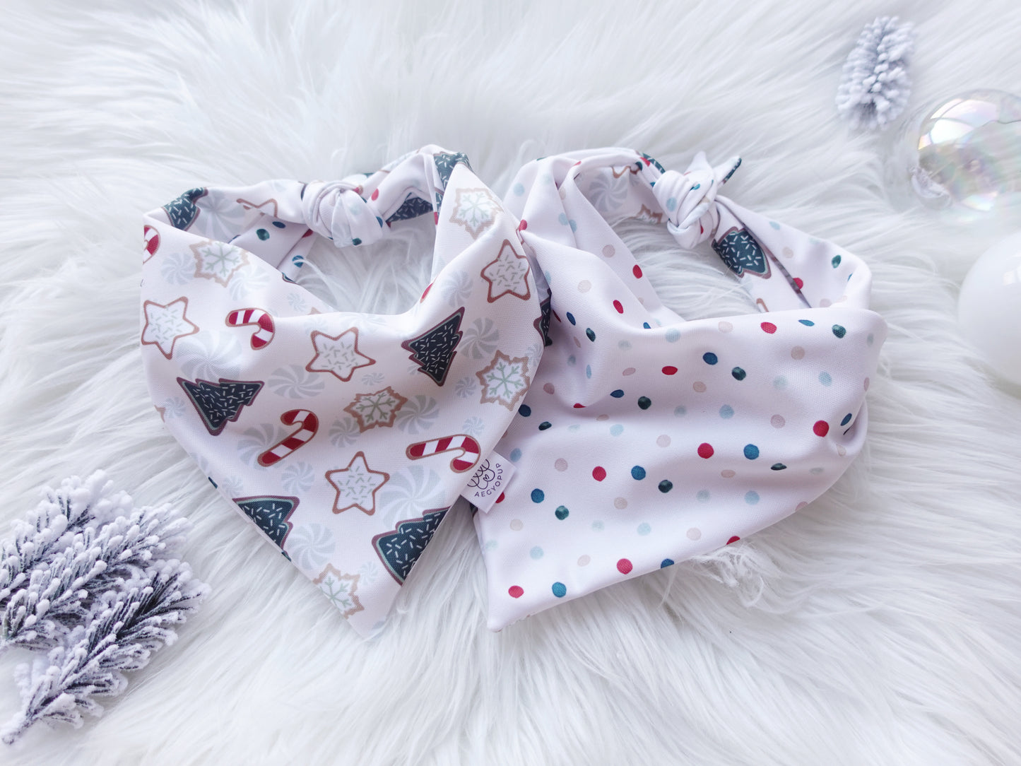 Christmas Vintage Polka Dotted Bandana