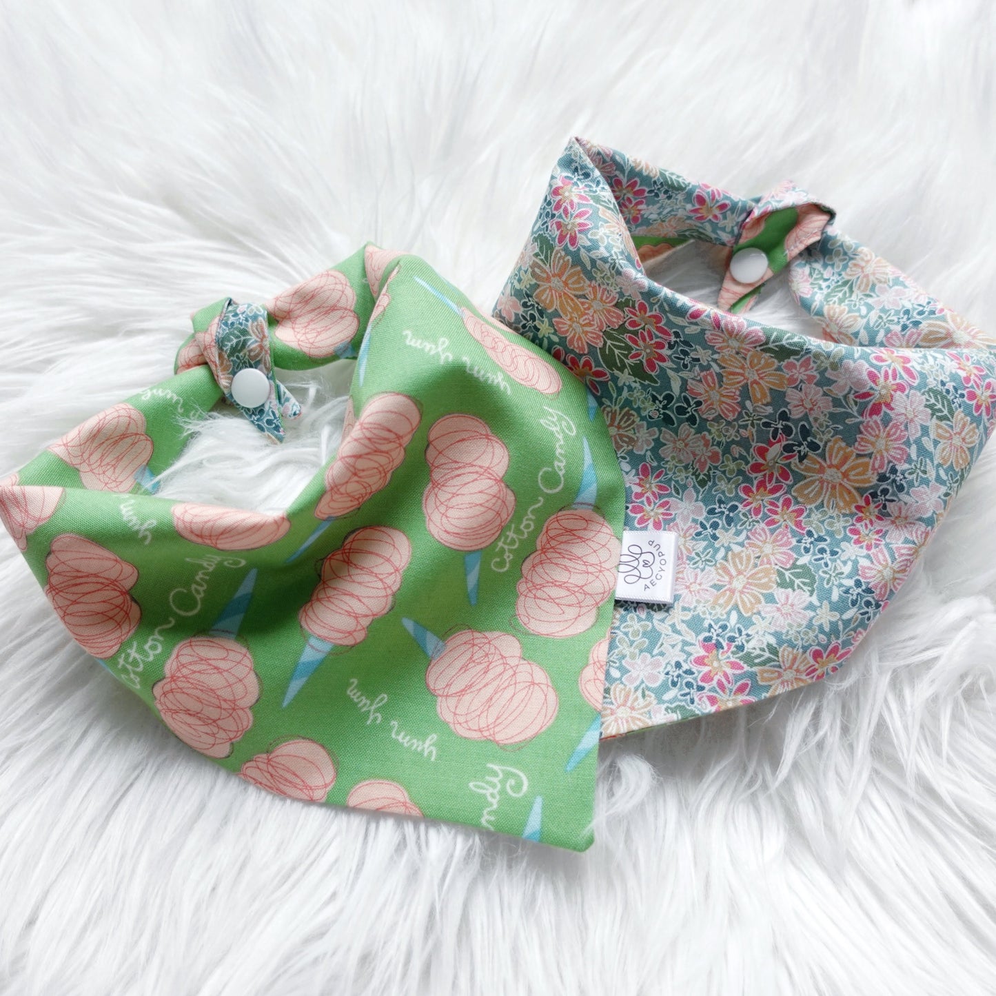 Cotton Candy and Flowers Theme Bandana