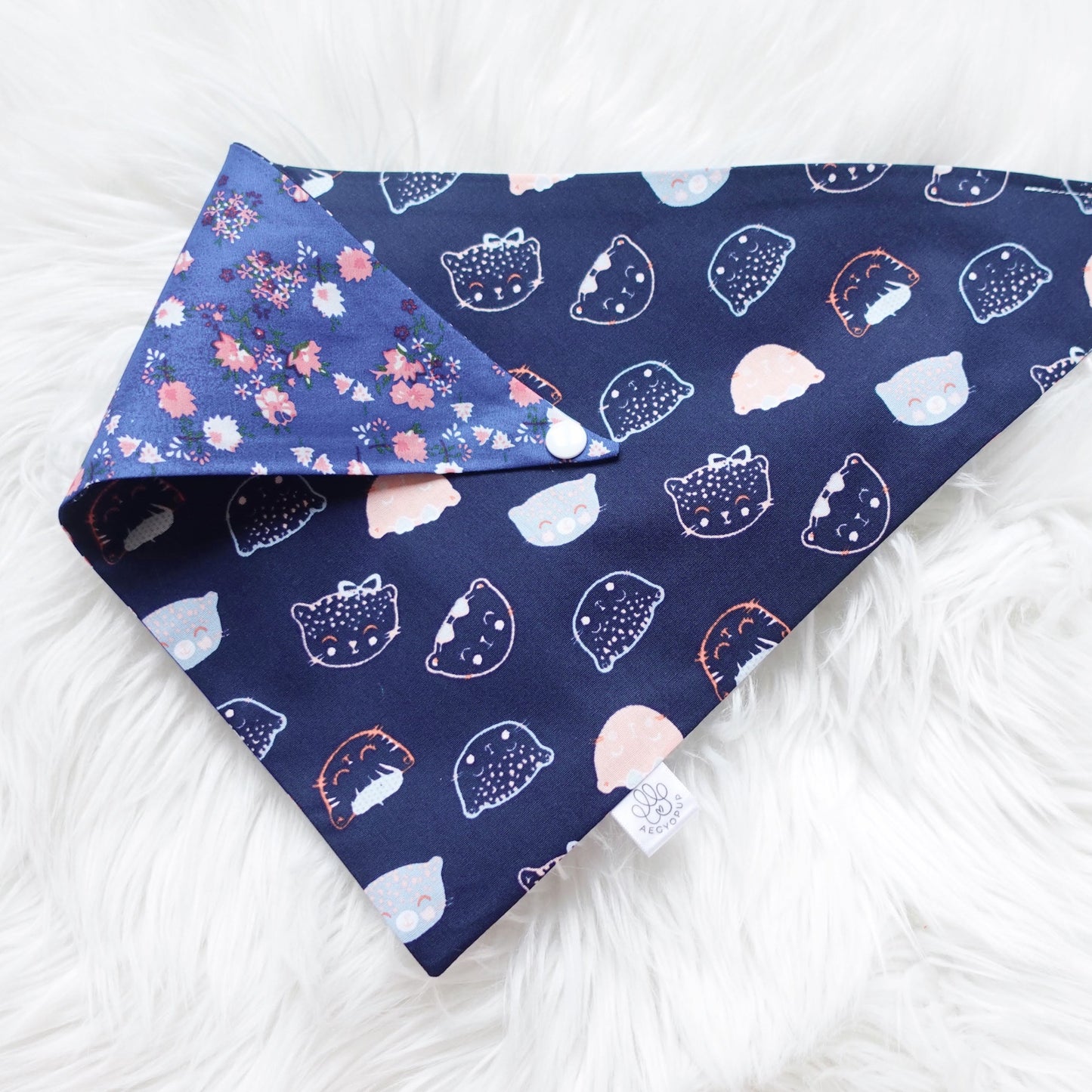 Cats and Flowers Theme Bandana