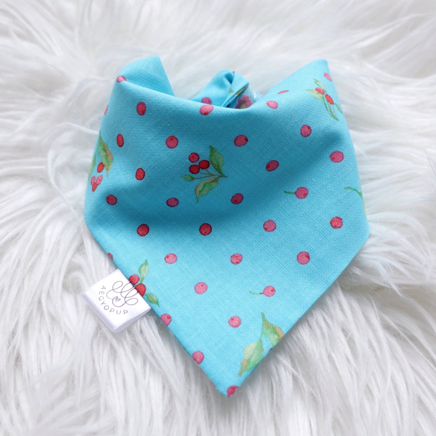 Cherries and Flowers Theme Bandana