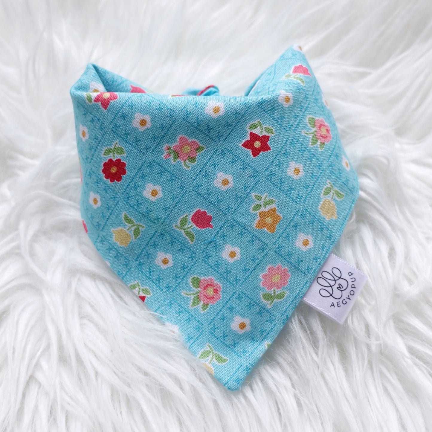 Cherries and Flowers Theme Bandana