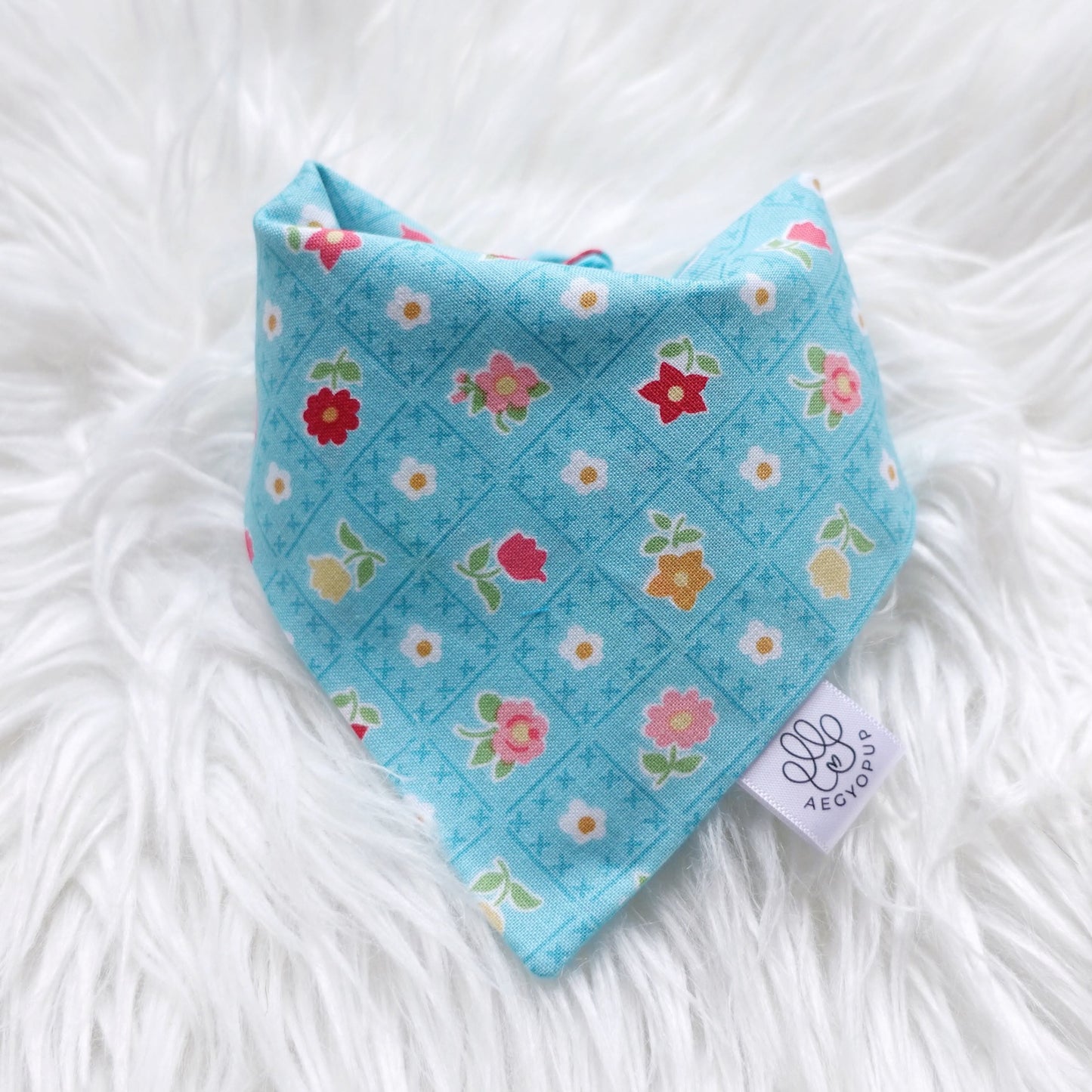 Cherries and Flowers Theme Bandana