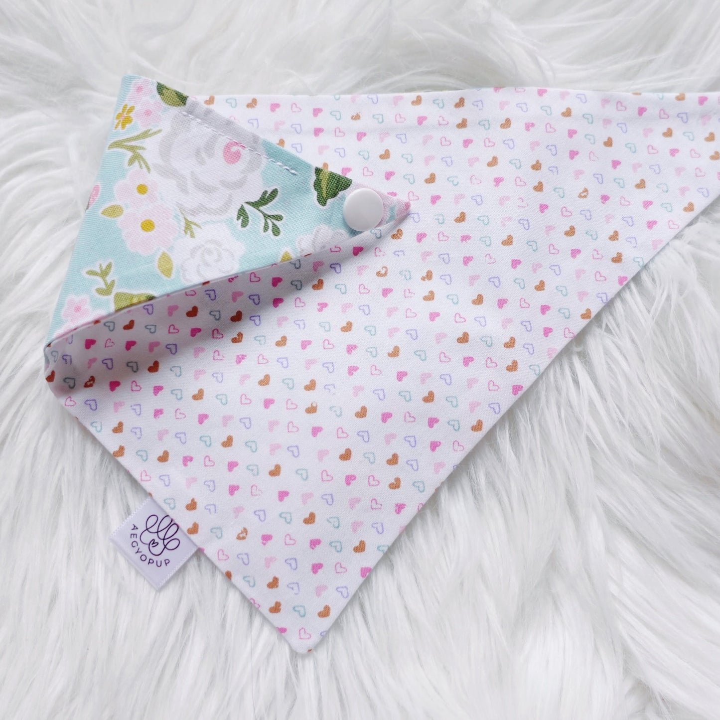 Hearts and Flowers Theme Bandana