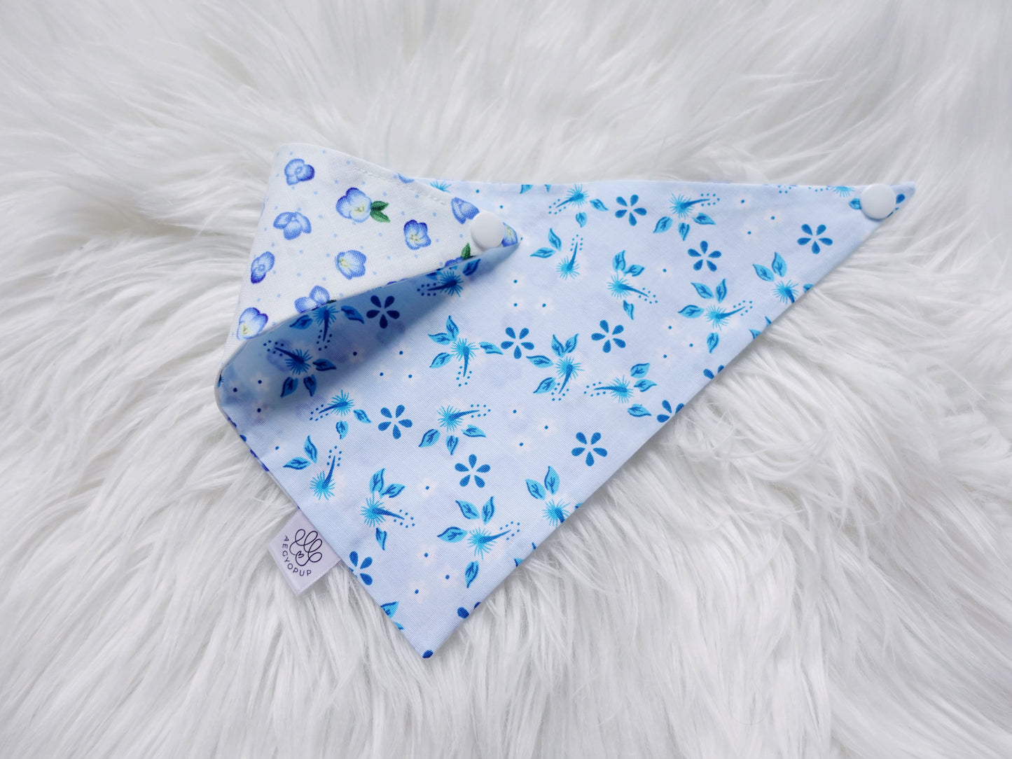 Blue Floral Theme Bandana