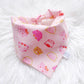 Pink Cats and Flowers Bandana