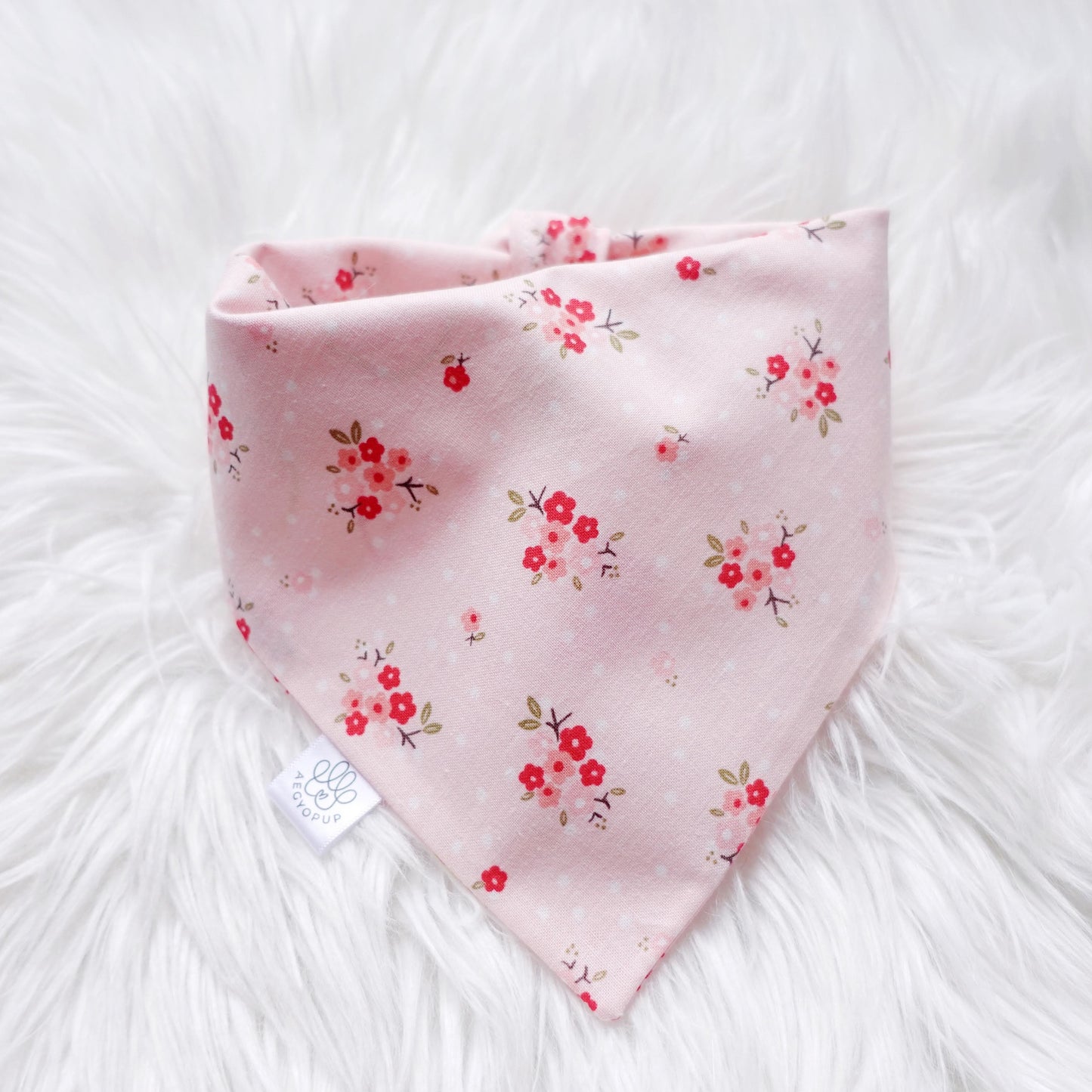 Pink Cats and Flowers Bandana