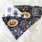 Halloween Pumpkins and Line Print Bandana