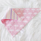 Pink Flowers and Stripes Bandana