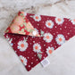 Red Maroon Flowers Bandana