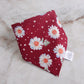 Red Maroon Flowers Bandana