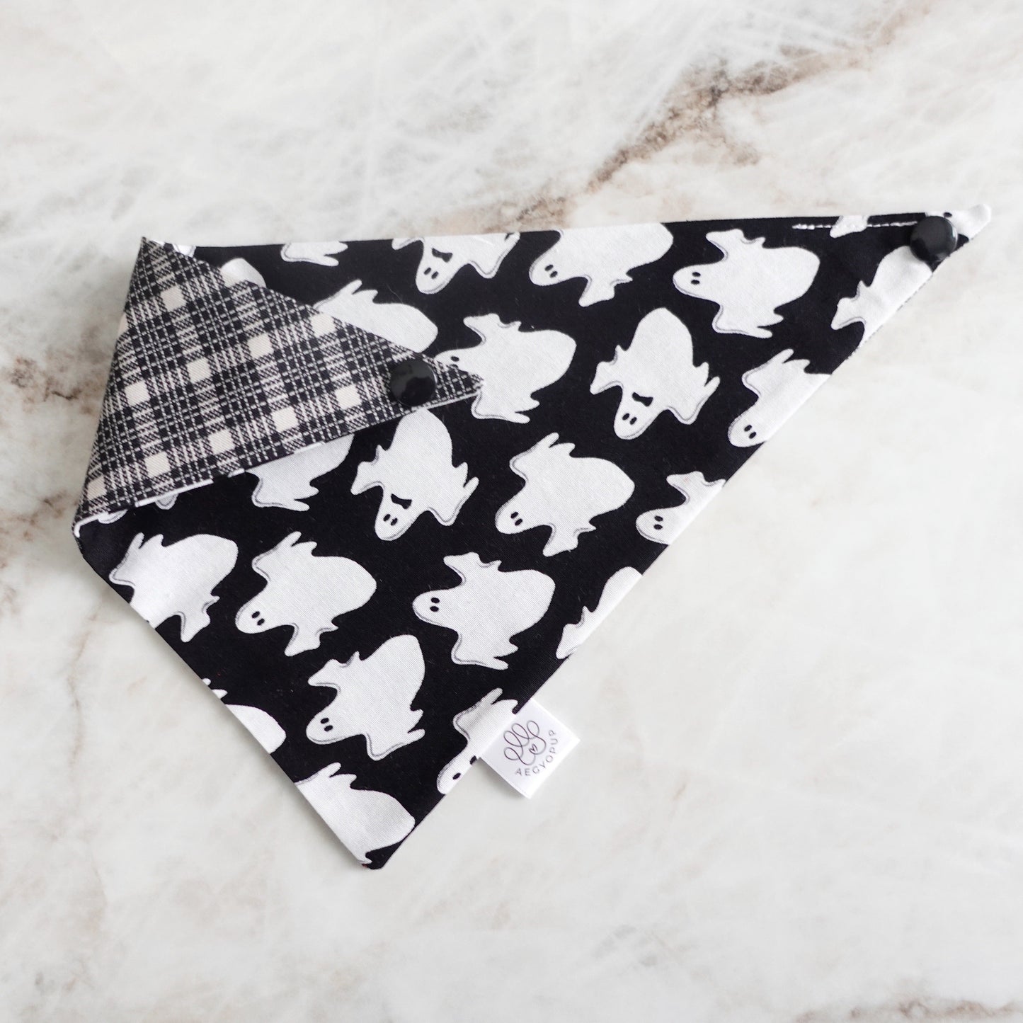 Halloween Ghost and Stripes Bandana