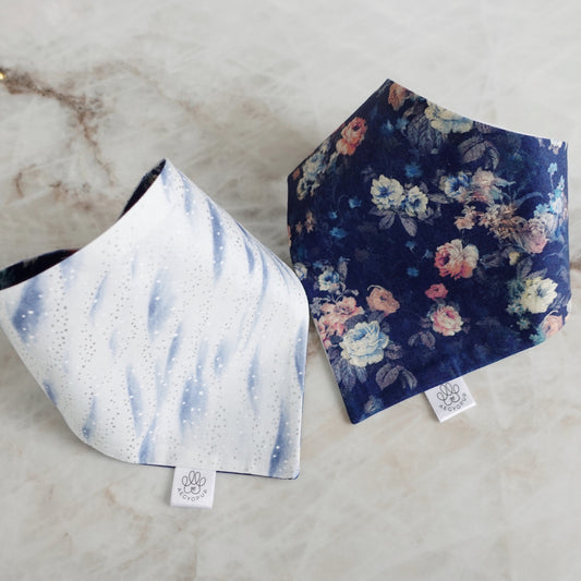 Blue Starry Flower Bandana