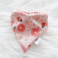 Valentine Strawberry Dipped and Checkered Flower Bandana