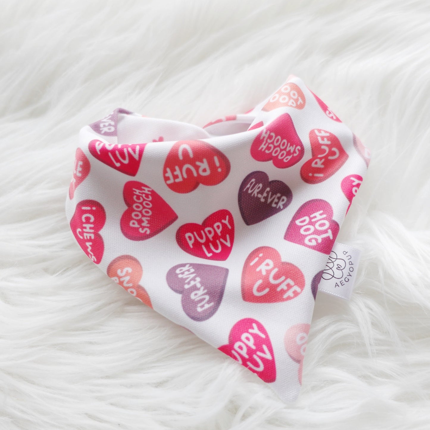 Valentine Puppy Hearts Bandana