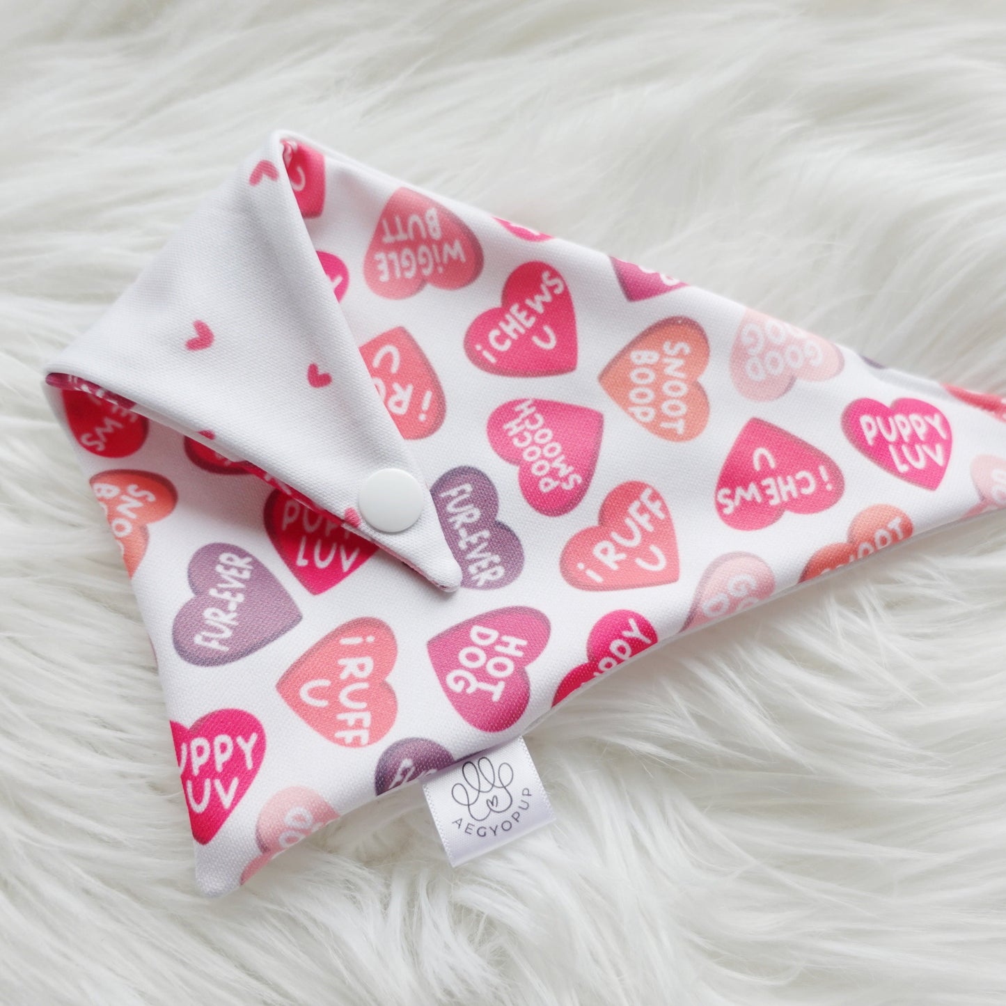 Valentine Puppy Hearts Bandana