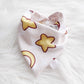 Pink Flowers and Stars Bandana