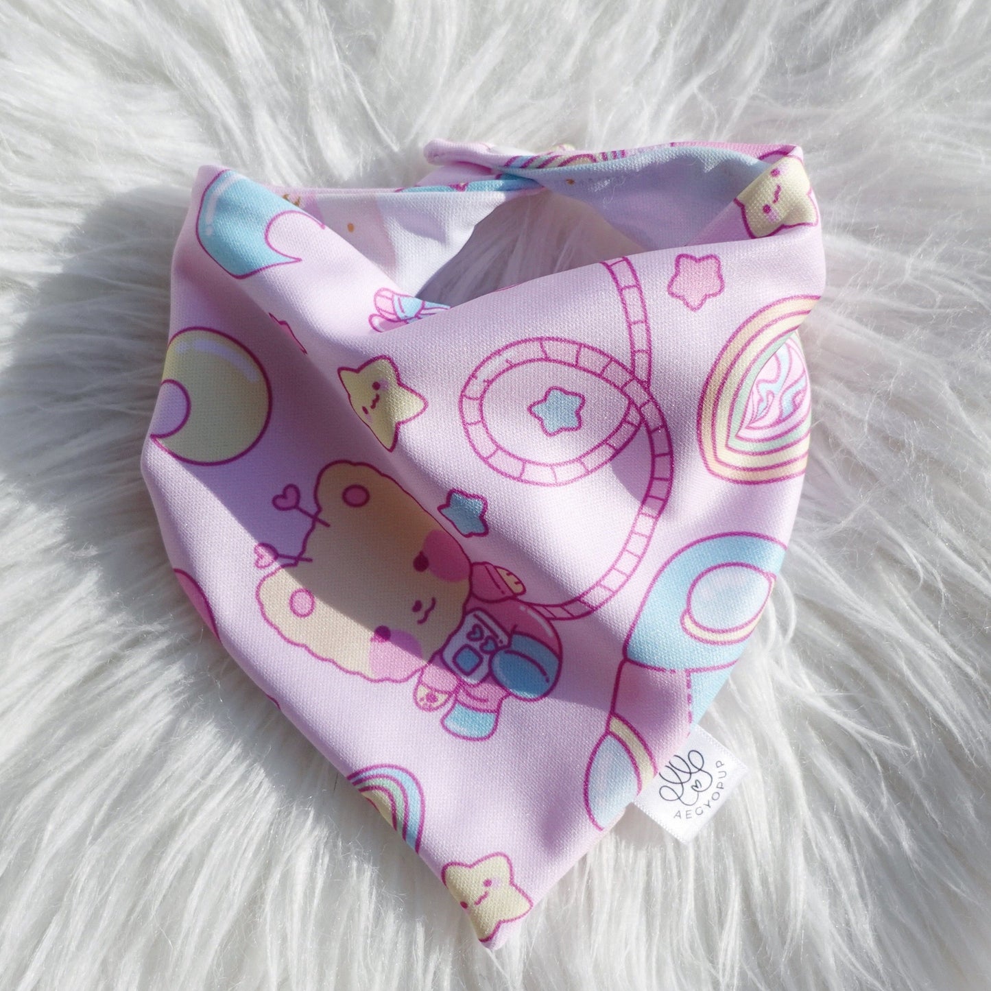 Cute Spaceship Pastel Bandana,