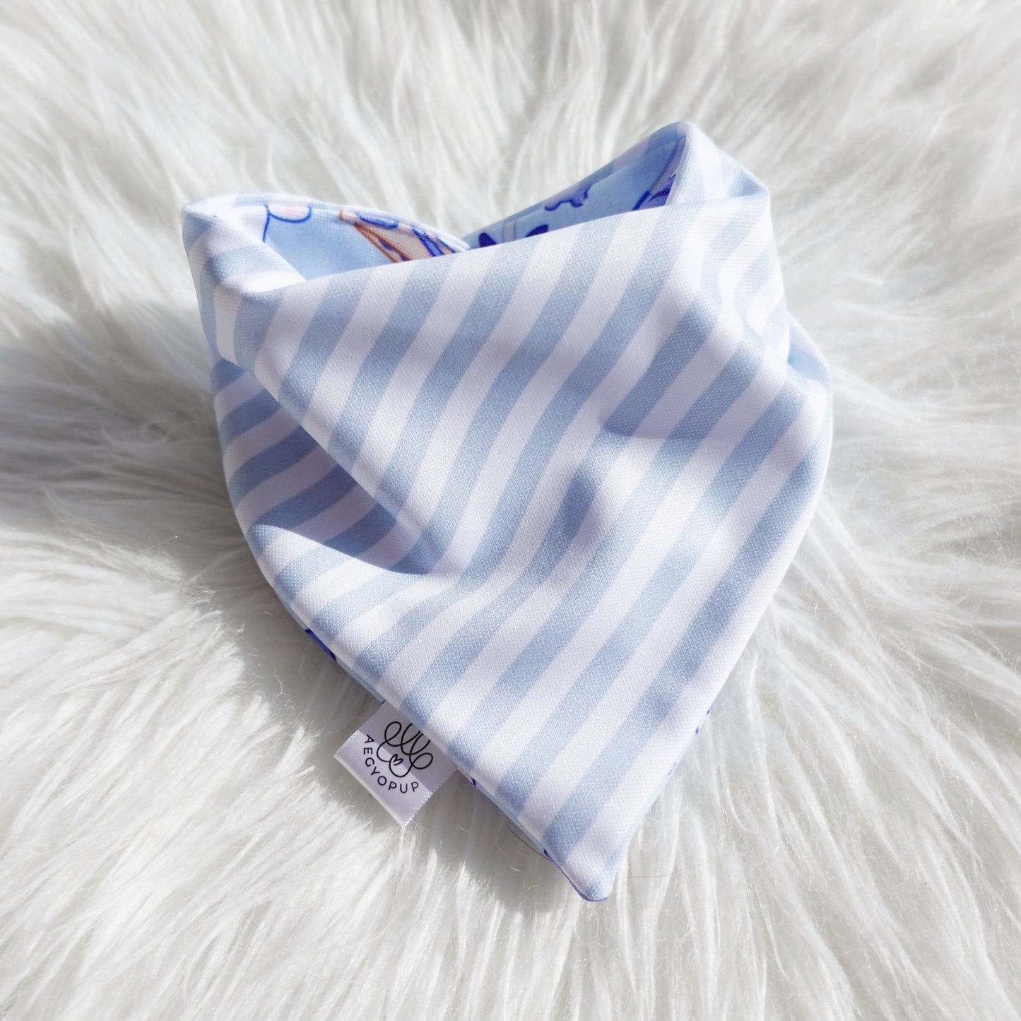 Cute Blue Baking and Stripes Bandana