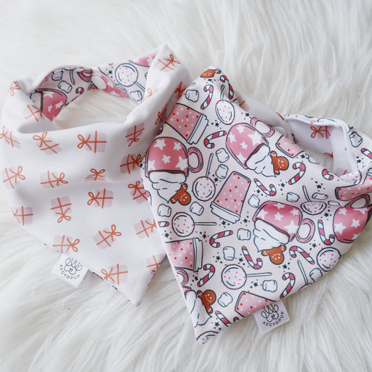 Christmas Pink Gingerbread Present Bandana