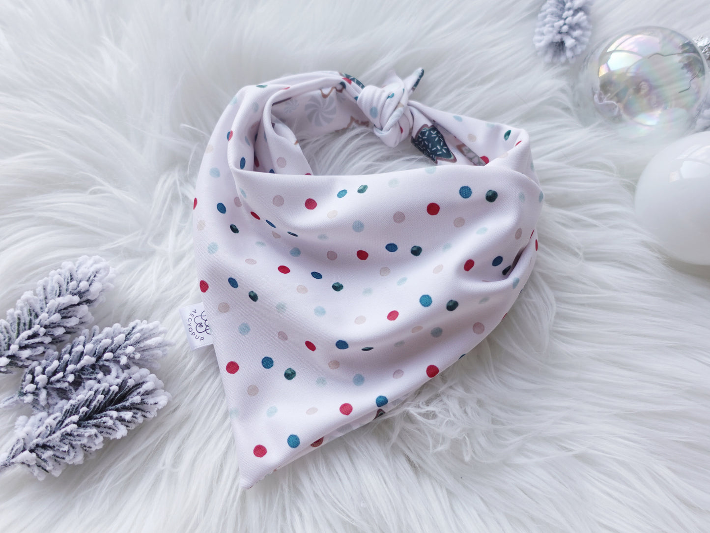 Christmas Vintage Polka Dotted Bandana