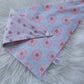 Pink and Blue Floral Bandana