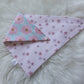 Pink and Blue Floral Bandana