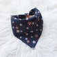 Navy Floral Bandana