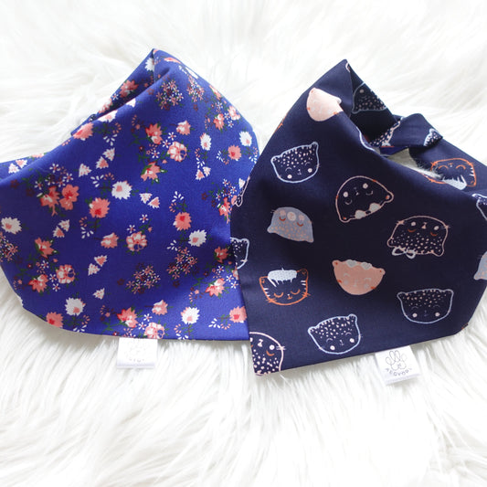 Cats and Flowers Theme Bandana