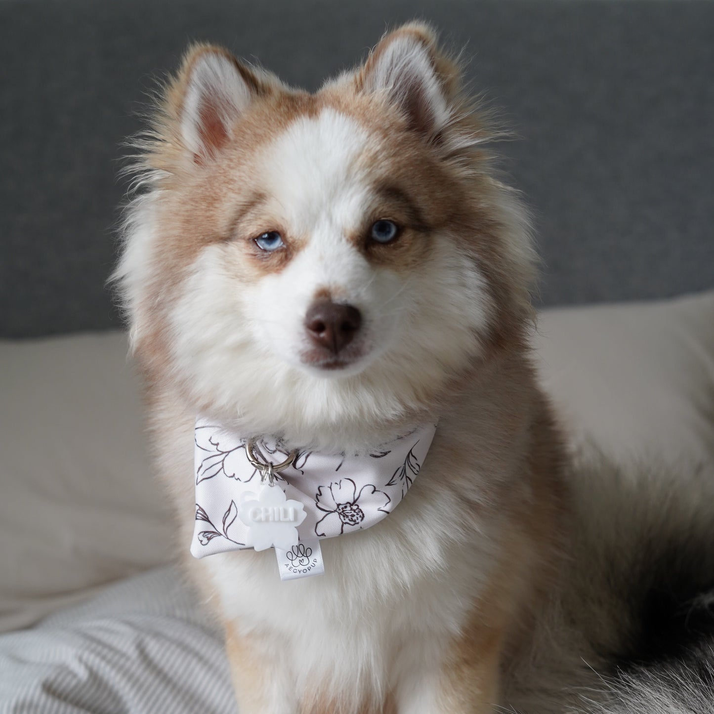 Dusty Flowers and Stripes Bandana