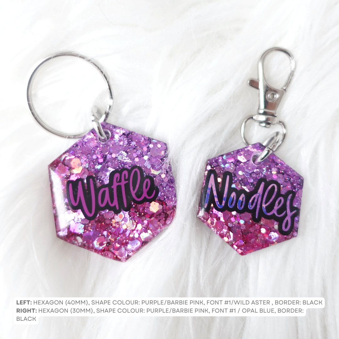 Too Much Glitter Pet Tag