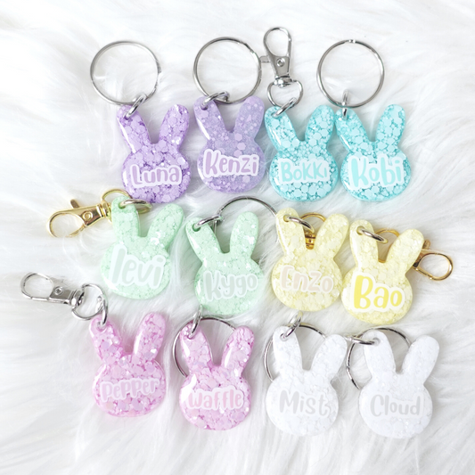 Pastel Bunny Pet Tag