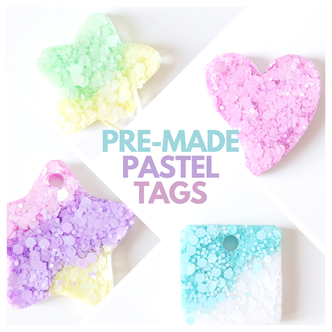 Pre-made Pastel Pet Tags