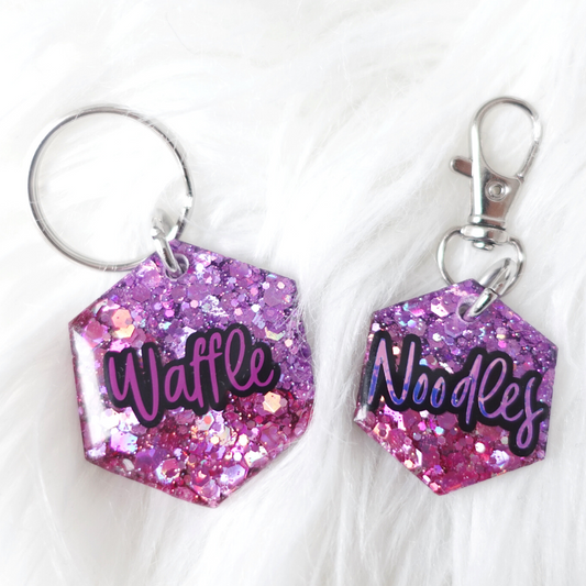 Too Much Glitter Pet Tag