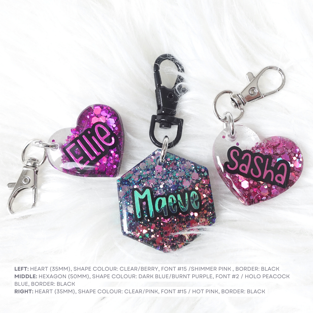 Too Much Glitter Pet Tag