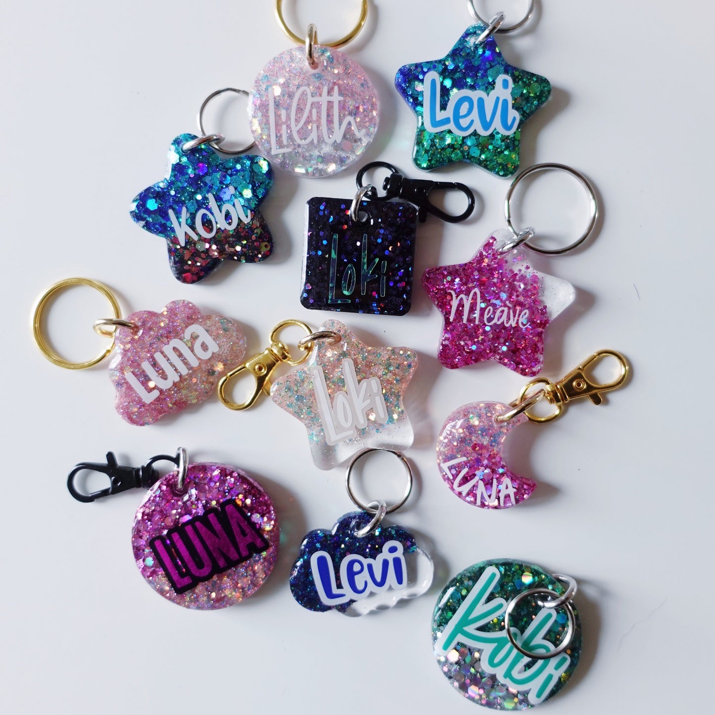 Too Much Glitter Pet Tag