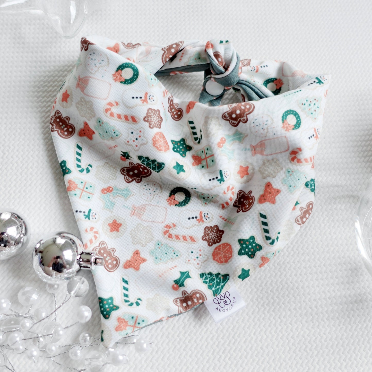 Green Christmas Theme Bandana