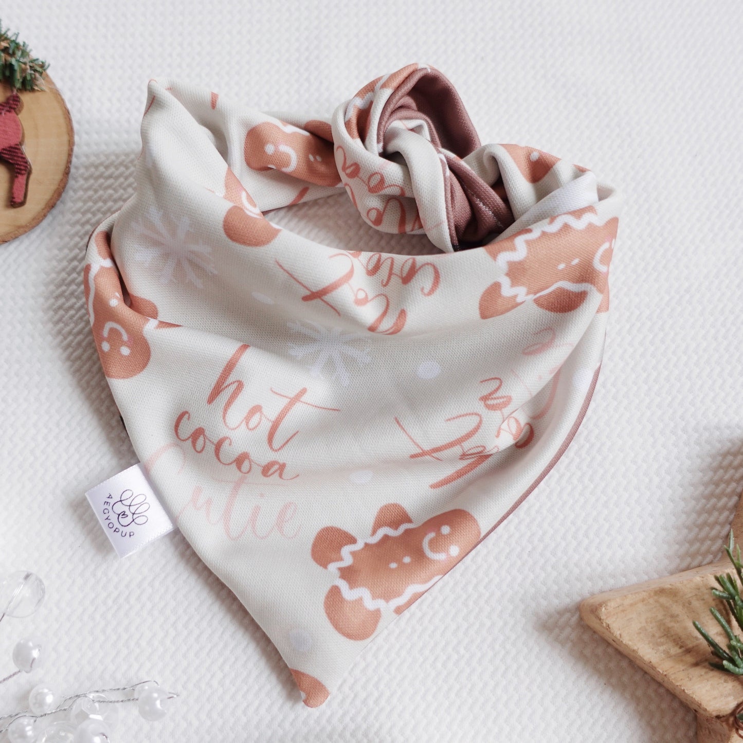 Hot Cocoa and Candy Canes Bandana