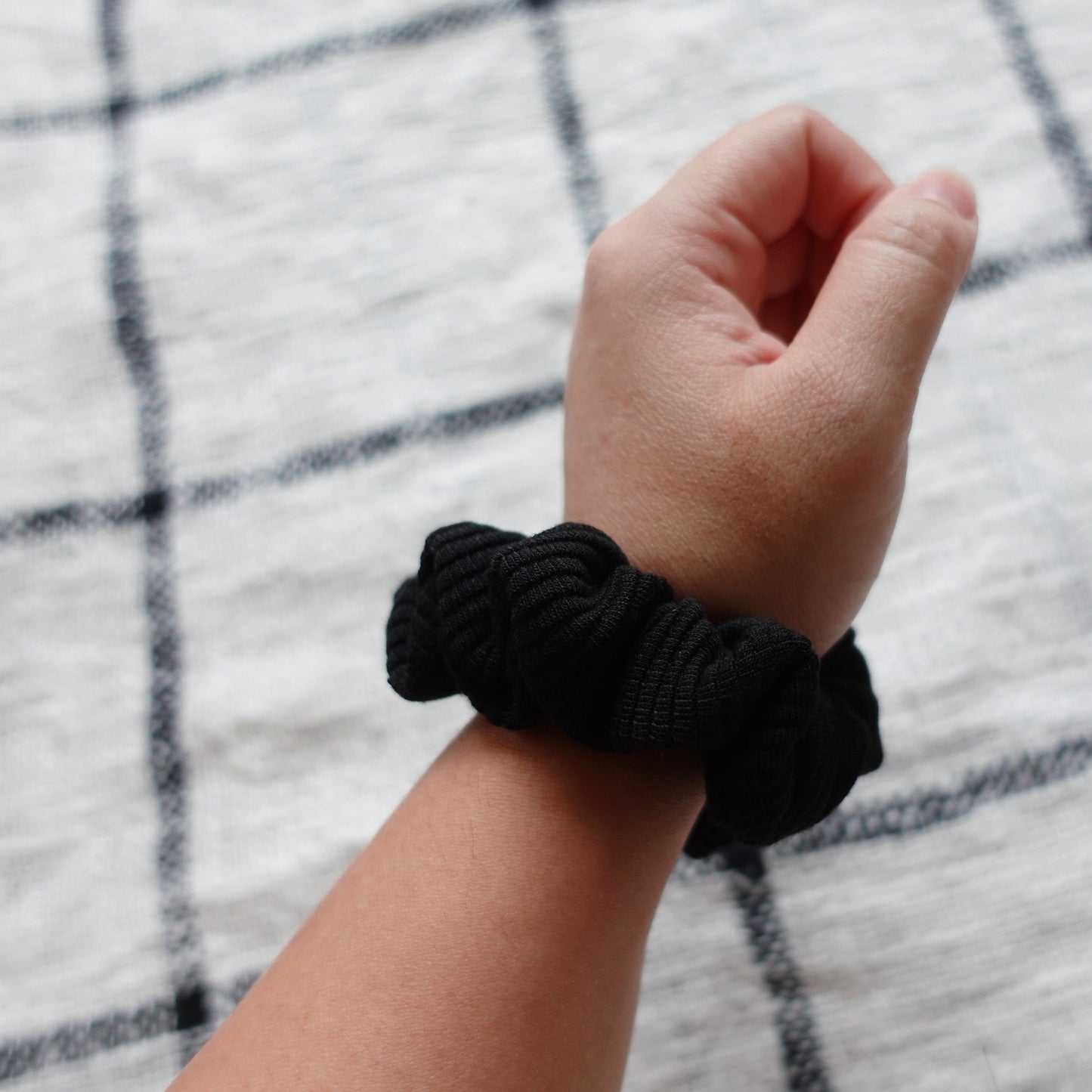 Black Knit Scrunchie