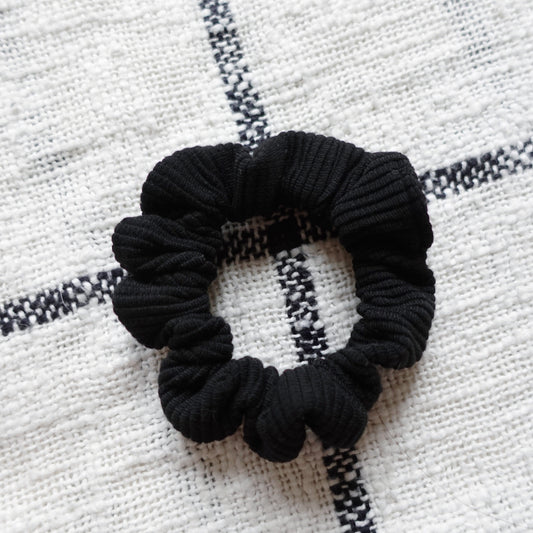 Black Knit Scrunchie