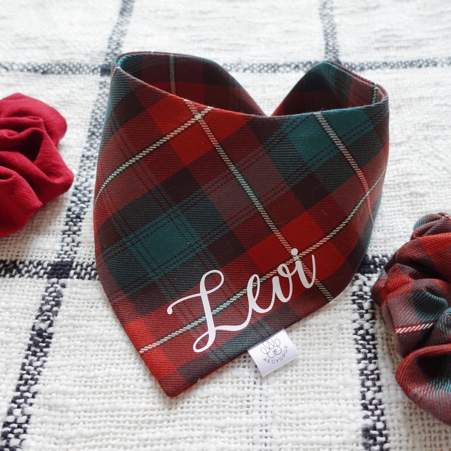 Christmas Plaid Bandana